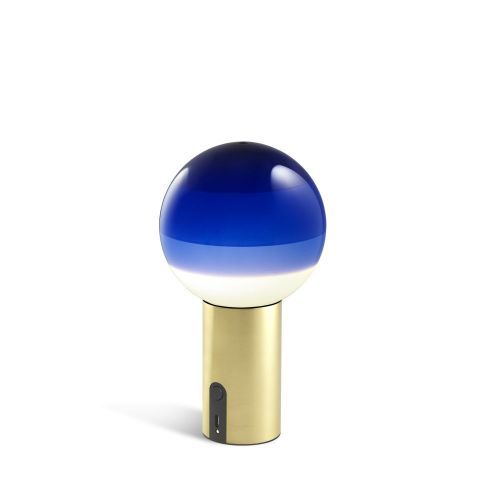 Marset Dipping Light Portable Tafellamp Blauw Messing
