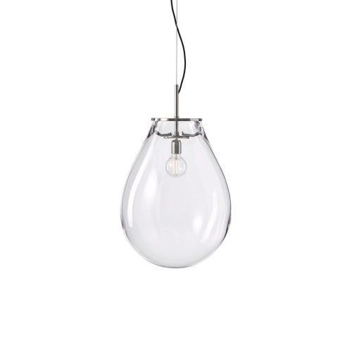 Bomma Tim Medium Hanglamp - Transparant - Zilver