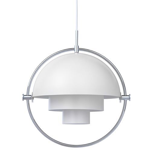 Gubi Multi-Lite hanglamp chroom-wit