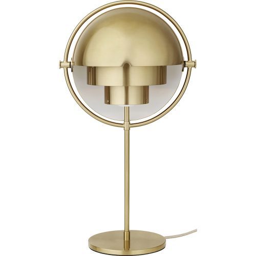 Gubi Multi-Lite tafellamp brass base, Brass Shiny