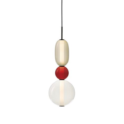 Bomma Pebbles Small Hanglamp Configuratie 4 Wit rood