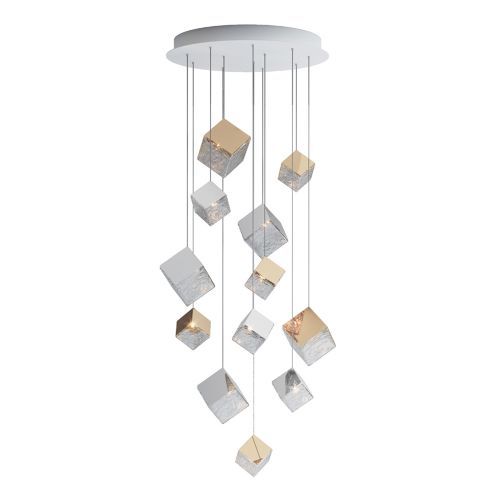 Bomma Pyrite 12 pcs Hanglamp 6x goud 6x zilver