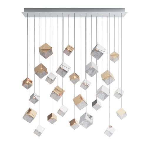 Bomma Pyrite 26 pcs Square Hanglamp 13x goud 13x zilver