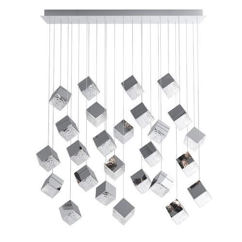 Bomma Pyrite 26 pcs Square Hanglamp Zilver