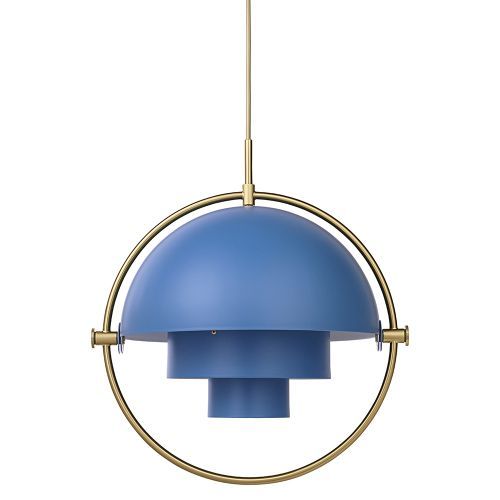 Gubi Multi-Lite hanglamp messing-blauw