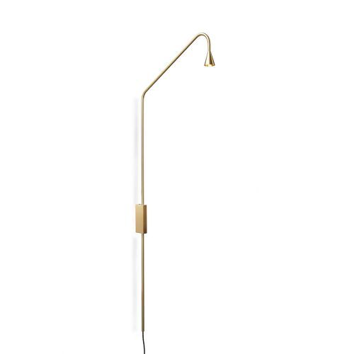 Trizo21 Austere-Wall Wandlamp Goud Met stekker & dimmer