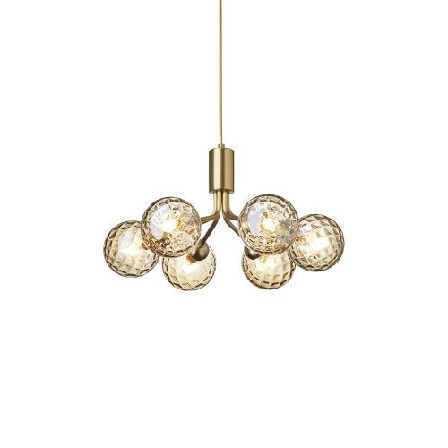 Nuura Apiales 6 Hanglamp Messing Goud glas