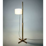 Santa & Cole TMM Vloerlamp - Walnoot - Wit