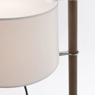 Santa & Cole TMM Vloerlamp - Walnoot - Wit