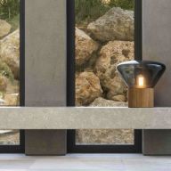 Brokis Muffin Medium Vloerlamp - Walnoot - Rookgrijs