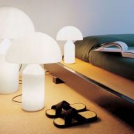 Oluce Atollo 237 Tafellamp - 50 cm - Opaalglas