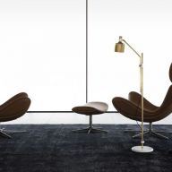 Bert Frank Riddle Single Vloerlamp - Messing - Zwart 