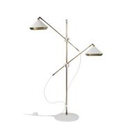 Bert Frank Shear Vloerlamp - Messing - Wit 