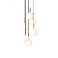 Nuura Miira 6 Large Hanglamp - Messing - Wit