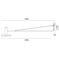 Tonone Beads Wall 120 met stekker Wandlamp - Zwart