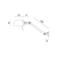 Tonone Bolt Bed Sidefit met stekker Wandlamp Set van 2 - Zwart