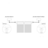 Tonone Bolt Bed Underfit met stekker Wandlamp Set van 2 - Lichtgrijs