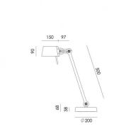 Tonone Bolt Desk 1 arm Tafellamp - Roze