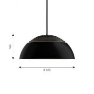 Louis Poulsen AJ Royal 370 V2 2700K Dali Hanglamp - Zwart