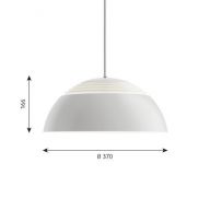 Louis Poulsen AJ Royal 370 V2 2700K Phase dimming Hanglamp - Wit