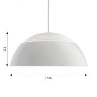 Louis Poulsen AJ Royal 500 V2 2700K Dali Hanglamp - Wit