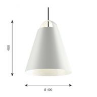 Louis Poulsen Above 400 LED Bluetooth D2W Hanglamp - Wit