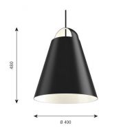 Louis Poulsen Above 400 LED Phase dimming D2W Hanglamp - Zwart