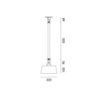 Tonone Bolt Ceiling 1 arm Underfit Plafondlamp - Blauw