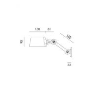 Tonone Bolt Wall Sidefit Small Install Wandlamp - Lichtgrijs