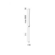 Tonone Mr. Tubes LED Pendant Vertical 700 Hanglamp 2700K - Zwart