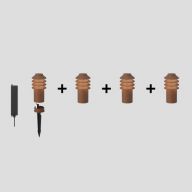 Louis Poulsen Bysted Garden Short Vloerlamp - 2700K Voetplaat met adapter - Aluminium