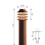 Louis Poulsen Bysted Vloerlamp - 3000K Voetplaat Dali - Bruin
