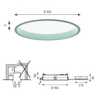 Louis Poulsen Circle Recessed 450 Plafondlamp - 3000K Opaal Dali - Licht Petroleum