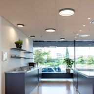 Louis Poulsen Circle Semi Recessed 450 Plafondlamp - 3000K Opaal Dali - Zwart