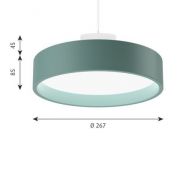 Louis Poulsen Circle Suspend 260 Hanglamp - 3000K Opaal Dali - Licht Petroleum