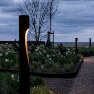 Louis Poulsen Flindt Bollard 800 Vloerlamp - 3000K Vloerplaat - Bruin