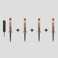 Louis Poulsen Flindt Garden Long Vloerlamp - 2700K Grondanker met adapter - Bruin