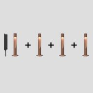 Louis Poulsen Flindt Garden Long Vloerlamp - 2700K Voetplaat zonder adapter - Bruin