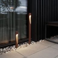 Louis Poulsen Flindt Garden Short Vloerlamp - 3000K Grondanker zonder adapter - Aluminium
