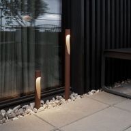 Louis Poulsen Flindt Garden Short Vloerlamp - 3000K Voetplaat met adapter - Aluminium