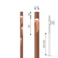 Louis Poulsen Flindt Plaza Mast - 3,5m - Voetplaat - Bruin