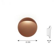 Louis Poulsen Flindt Wall 200 Wandlamp - 2700K Phase dimming - Bruin