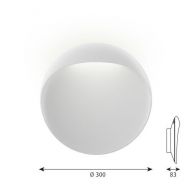 Louis Poulsen Flindt Wall 300 Wandlamp - 3000K Dali - Wit