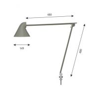 Louis Poulsen NJP Tafellamp met pin 10 - 3000K - Donkergrijs