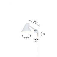 Louis Poulsen NJP Wall Short Wandlamp - 2700K - Wit