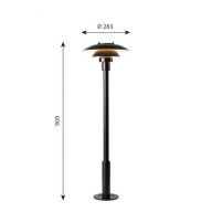 Louis Poulsen PH 3-2Â½ Bollard Vloerlamp - Zwart