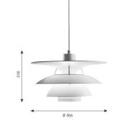 Louis Poulsen PH 5-4½ Hanglamp - 3000K-1800K Phase dim - Wit