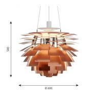Louis Poulsen PH Artichoke 600 Hanglamp - 2700K Bluetooth - int. driver - Koper