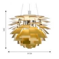 Louis Poulsen PH Artichoke 720 Hanglamp - 2700K Bluetooth - int. driver - Messing