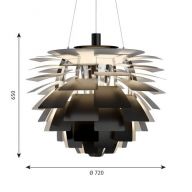 Louis Poulsen PH Artichoke 720 Hanglamp - E27 100W - Zwart